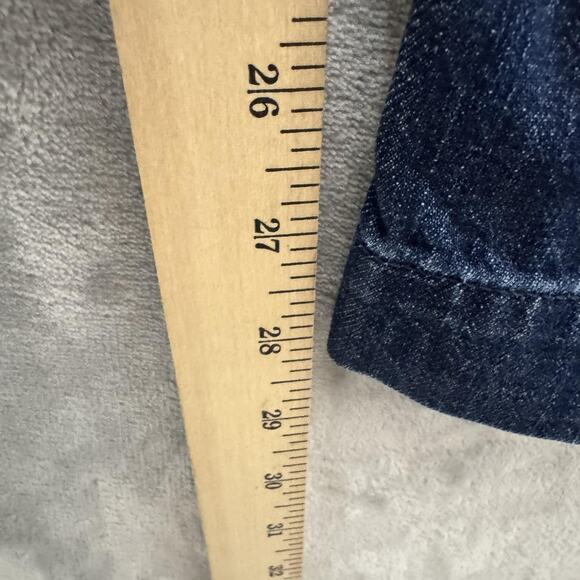 J Crew Jeans Womens 28 Blue Pleated Wide Leg Denim Pants High Rise Trouser - Picture 10 of 11